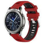 Dây đồng hồ silicone khóa thép thể thao hai màu 22mm, Dành cho Samsung Galaxy Watch3 45mm, Dành cho Samsung Galaxy Watch 46mm, Dành cho Samsung Gear S3 Classic, Dành cho Samsung Gear S3 Frontier