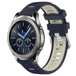 Dây đồng hồ silicone khóa thép thể thao hai màu 22mm, Dành cho Samsung Galaxy Watch3 45mm, Dành cho Samsung Galaxy Watch 46mm, Dành cho Samsung Gear S3 Classic, Dành cho Samsung Gear S3 Frontier
