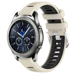 Dây đồng hồ silicone khóa thép thể thao hai màu 22mm, Dành cho Samsung Galaxy Watch3 45mm, Dành cho Samsung Galaxy Watch 46mm, Dành cho Samsung Gear S3 Classic, Dành cho Samsung Gear S3 Frontier
