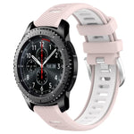 Dây đồng hồ silicone khóa thép thể thao hai màu 22mm, Dành cho Samsung Galaxy Watch3 45mm, Dành cho Samsung Galaxy Watch 46mm, Dành cho Samsung Gear S3 Classic, Dành cho Samsung Gear S3 Frontier