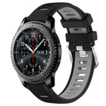Dây đồng hồ silicone khóa thép thể thao hai màu 22mm, Dành cho Samsung Galaxy Watch3 45mm, Dành cho Samsung Galaxy Watch 46mm, Dành cho Samsung Gear S3 Classic, Dành cho Samsung Gear S3 Frontier