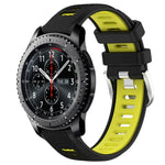 Dây đồng hồ silicone khóa thép thể thao hai màu 22mm, Dành cho Samsung Galaxy Watch3 45mm, Dành cho Samsung Galaxy Watch 46mm, Dành cho Samsung Gear S3 Classic, Dành cho Samsung Gear S3 Frontier