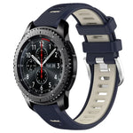 Dây đồng hồ silicone khóa thép thể thao hai màu 22mm, Dành cho Samsung Galaxy Watch3 45mm, Dành cho Samsung Galaxy Watch 46mm, Dành cho Samsung Gear S3 Classic, Dành cho Samsung Gear S3 Frontier