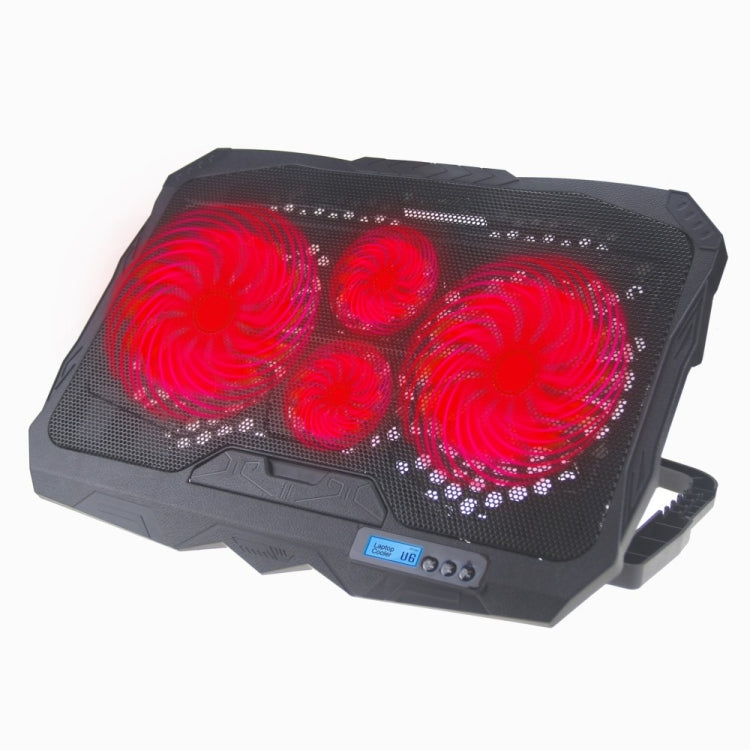 Đế tản nhiệt laptop chơi game hợp kim nhôm bốn quạt gập được có hiển thị tốc độ gió S18, S18