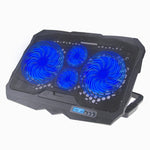 Đế tản nhiệt laptop chơi game hợp kim nhôm bốn quạt gập được có hiển thị tốc độ gió S18, S18