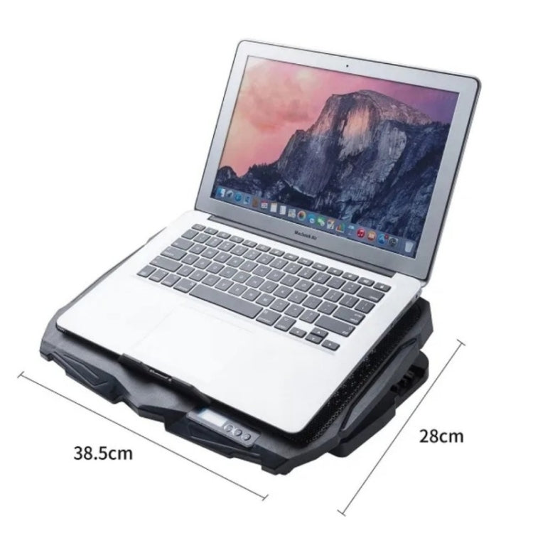Đế tản nhiệt laptop chơi game hợp kim nhôm bốn quạt gập được có hiển thị tốc độ gió S18, S18