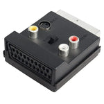 Bộ Chuyển Đổi JUNSUNMAY 21 Chân Scart Đầu Đực sang Đầu Cái S-Video 3 RCA Có Thể Chuyển Đổi Âm Thanh Vào Ra
