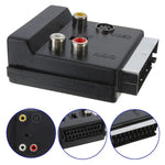 Bộ Chuyển Đổi JUNSUNMAY 21 Chân Scart Đầu Đực sang Đầu Cái S-Video 3 RCA Có Thể Chuyển Đổi Âm Thanh Vào Ra