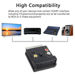 Bộ Chuyển Đổi JUNSUNMAY 21 Chân Scart Đầu Đực sang Đầu Cái S-Video 3 RCA Có Thể Chuyển Đổi Âm Thanh Vào Ra