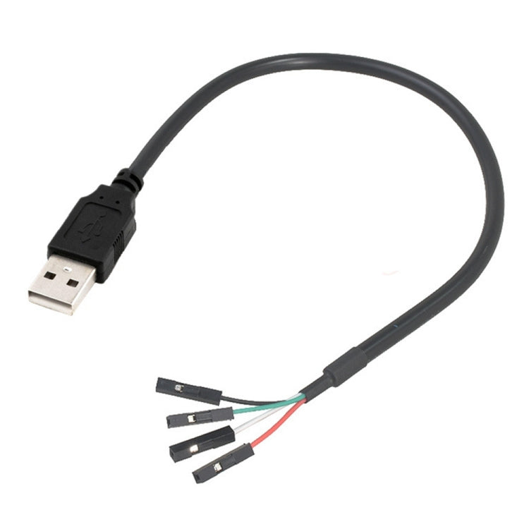 JUNSUNMAY Cáp mở rộng bộ chuyển đổi đầu cắm USB 2.0 A sang đầu cái 4 chân Dupont cho bo mạch chủ, chiều dài: 0,3m, USB đực, USB cái