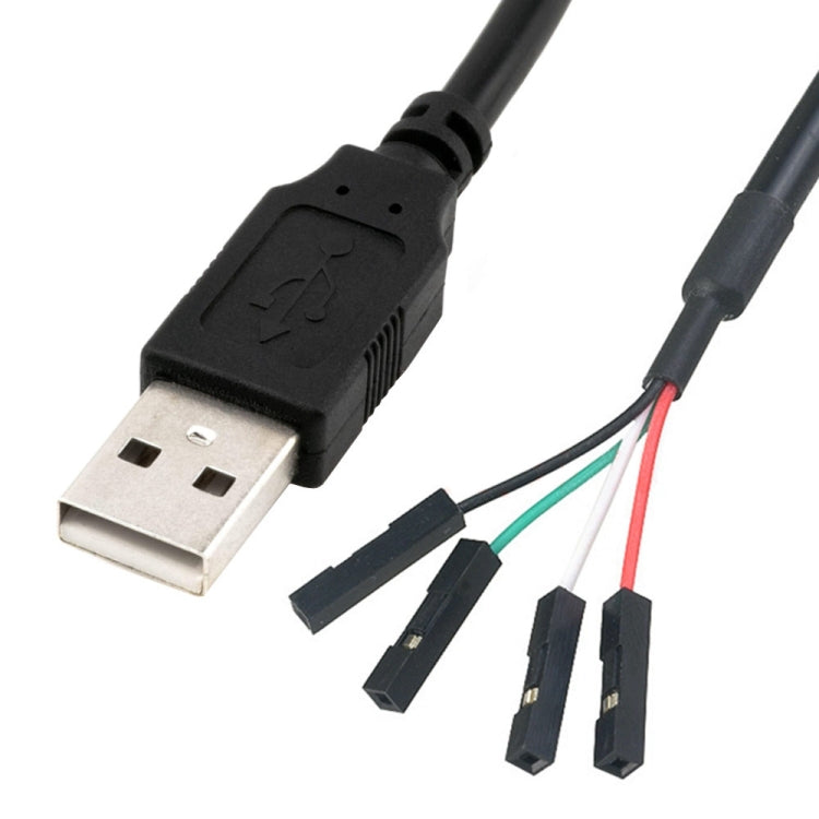 JUNSUNMAY Cáp mở rộng bộ chuyển đổi đầu cắm USB 2.0 A sang đầu cái 4 chân Dupont cho bo mạch chủ, chiều dài: 0,3m, USB đực, USB cái