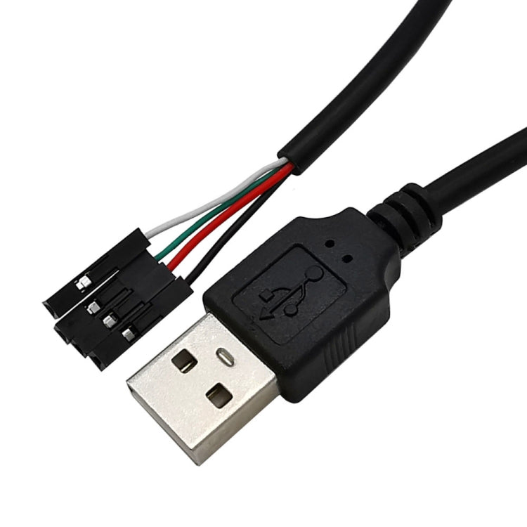 JUNSUNMAY Cáp mở rộng bộ chuyển đổi đầu cắm USB 2.0 A sang đầu cái 4 chân Dupont cho bo mạch chủ, chiều dài: 0,3m, USB đực, USB cái