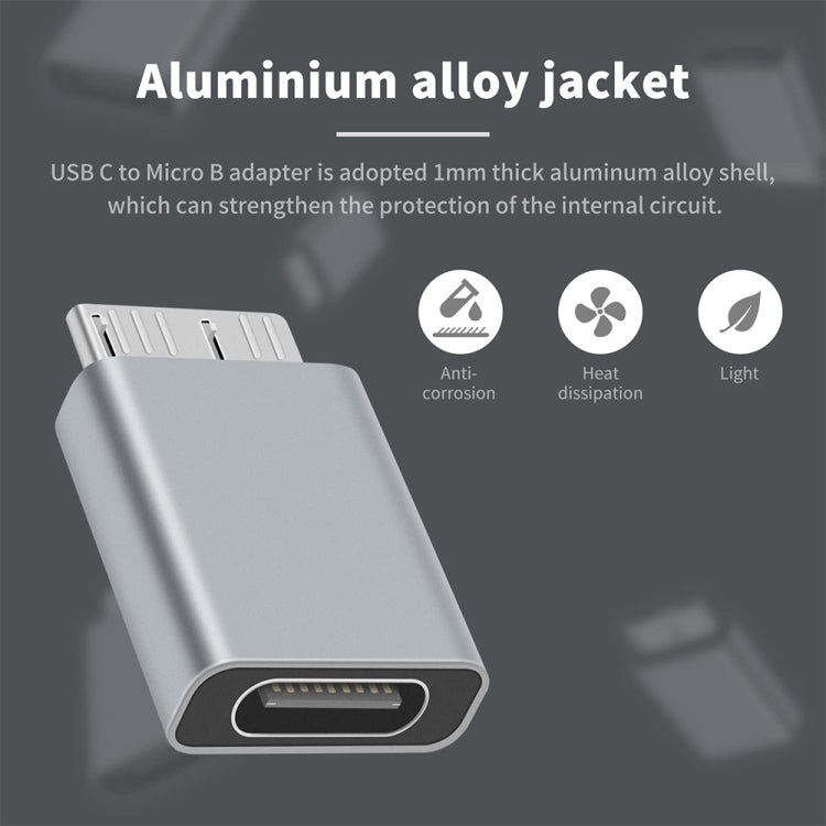 JUNSUNMAY Bộ chuyển đổi USB-C / Type-C cái sang USB 3.0 Micro B đực, 1 cái, 2 cái