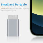 JUNSUNMAY Bộ chuyển đổi USB-C / Type-C cái sang USB 3.0 Micro B đực, 1 cái, 2 cái