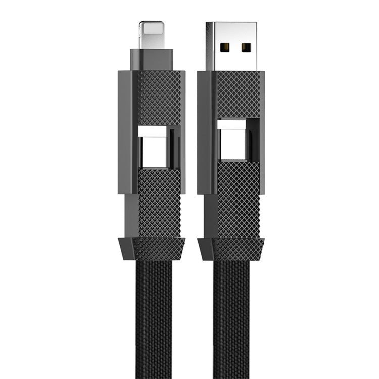 ENKAY ENK-CB134 Cáp sạc nhanh dữ liệu từ USB-A / Type-C sang 8 Pin / Type-C bện nylon 4 trong 1 60W có nam châm, dài 0,15m, 1,2m