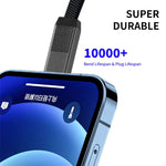 ENKAY ENK-CB134 Cáp sạc nhanh dữ liệu từ USB-A / Type-C sang 8 Pin / Type-C bện nylon 4 trong 1 60W có nam châm, dài 0,15m, 1,2m