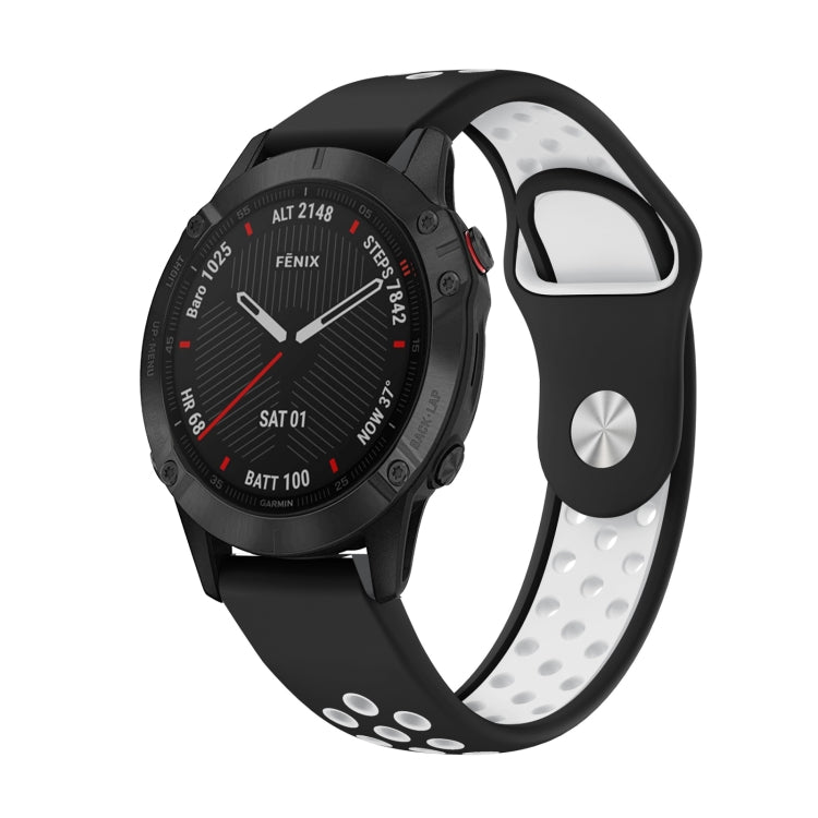 22mm Sports Breathable Silicone Watch Band, For Garmin Fenix 6 GPS, For Garmin Fenix 6 Pro GPS, For Garmin Fenix 6 Sapphire GPS, For Garmin Fenix 5