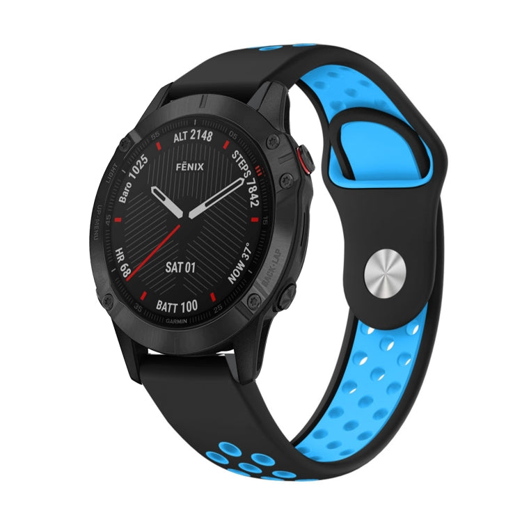 22mm Sports Breathable Silicone Watch Band, For Garmin Fenix 6 GPS, For Garmin Fenix 6 Pro GPS, For Garmin Fenix 6 Sapphire GPS, For Garmin Fenix 5