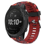 26mm Camouflage Printed Silicone Watch Band, For Garmin Instinct 2X Solar, For Garmin D2 Delta PX, For Garmin Tactix 7 Pro, For Garmin Tactix 7, For Garmin Fenix 7X, For Garmin Fenix 7X Solar, For Garmin Tactix Delta, For Garmin Enduro 2