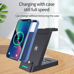 B20 Giá đỡ bộ sạc không dây 3 trong 1 18W cho iPhone Apple Watch Series, B20 dành cho Apple