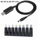 Cáp chuyển đổi tăng áp điện áp USB DC 5V lên DC 9V 12V với bộ biến áp tăng áp 1A và bộ điều chỉnh nguồn có màn hình LED, DC 5V lên DC 9V 12V