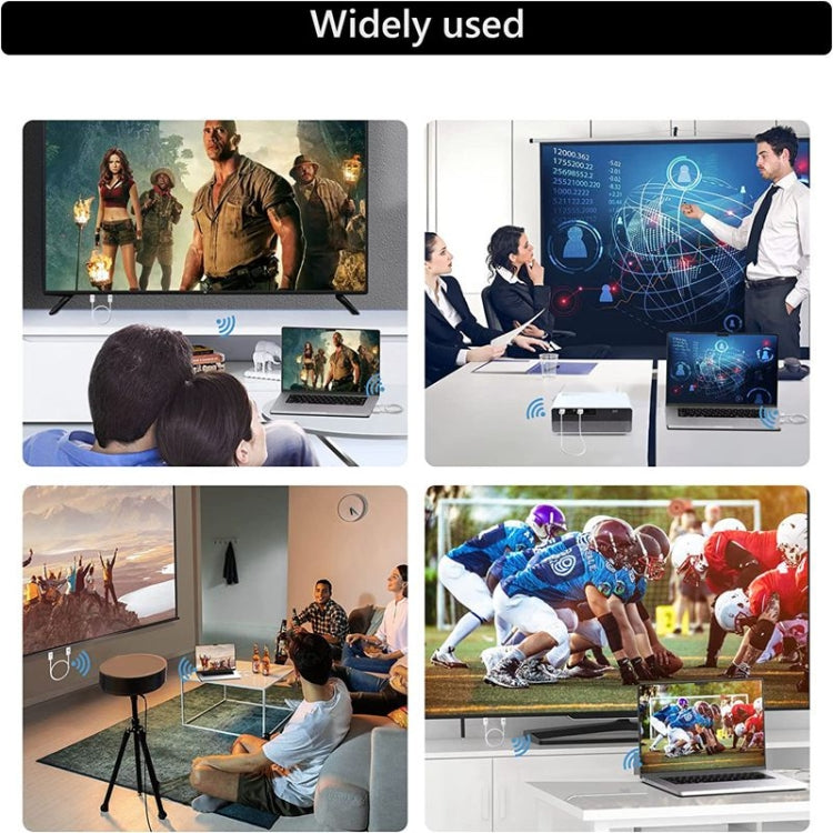 Bộ phát và thu HDMI không dây, bộ mở rộng HDMI không dây, trình chiếu video âm thanh 1080P 60fps cho PC, laptop, máy ảnh đến HDTV/máy chiếu