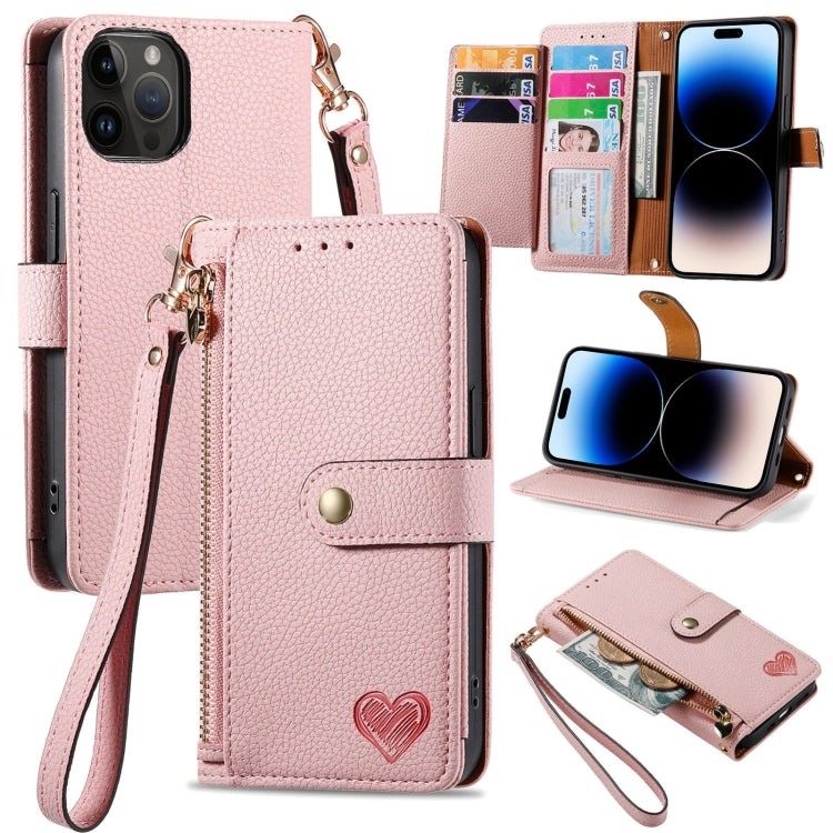 Bao da điện thoại dây kéo hình trái tim, dành cho iPhone 14 Pro Max, iPhone 7 / 8 / SE 2022, iPhone 13 Pro Max, iPhone 13 Pro, iPhone 13, iPhone 12 / 12 Pro, iPhone 12 Pro Max, iPhone 11 Pro Max