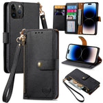Bao da điện thoại dây kéo hình trái tim, dành cho iPhone 14 Pro Max, iPhone 7 / 8 / SE 2022, iPhone 13 Pro Max, iPhone 13 Pro, iPhone 13, iPhone 12 / 12 Pro, iPhone 12 Pro Max, iPhone 11 Pro Max