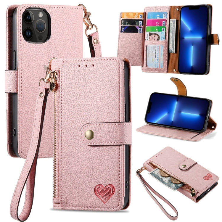 Bao da điện thoại dây kéo hình trái tim, dành cho iPhone 14 Pro Max, iPhone 7 / 8 / SE 2022, iPhone 13 Pro Max, iPhone 13 Pro, iPhone 13, iPhone 12 / 12 Pro, iPhone 12 Pro Max, iPhone 11 Pro Max