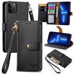 Bao da điện thoại dây kéo hình trái tim, dành cho iPhone 14 Pro Max, iPhone 7 / 8 / SE 2022, iPhone 13 Pro Max, iPhone 13 Pro, iPhone 13, iPhone 12 / 12 Pro, iPhone 12 Pro Max, iPhone 11 Pro Max