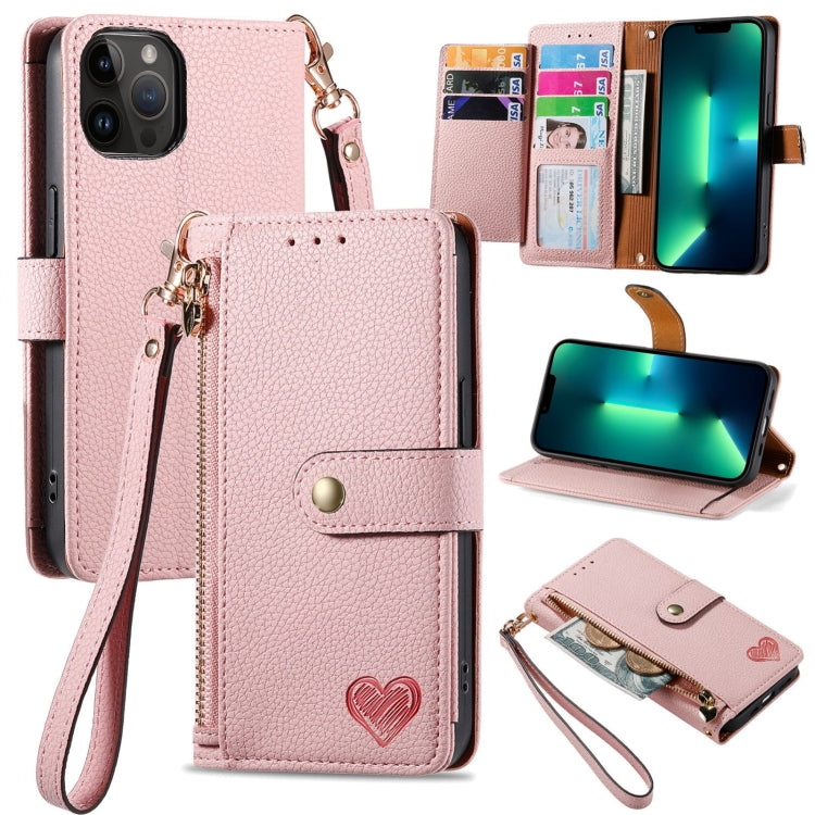 Bao da điện thoại dây kéo hình trái tim, dành cho iPhone 14 Pro Max, iPhone 7 / 8 / SE 2022, iPhone 13 Pro Max, iPhone 13 Pro, iPhone 13, iPhone 12 / 12 Pro, iPhone 12 Pro Max, iPhone 11 Pro Max