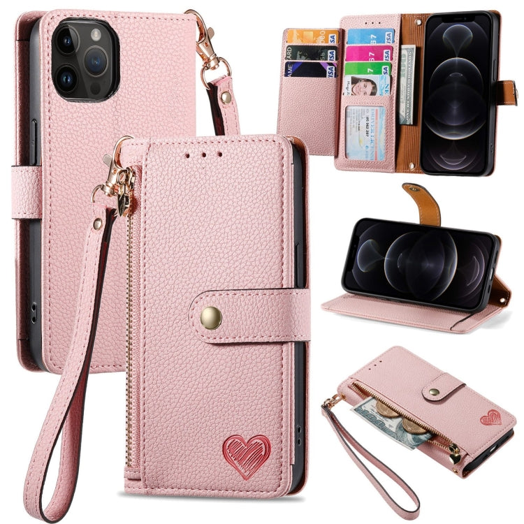 Bao da điện thoại dây kéo hình trái tim, dành cho iPhone 14 Pro Max, iPhone 7 / 8 / SE 2022, iPhone 13 Pro Max, iPhone 13 Pro, iPhone 13, iPhone 12 / 12 Pro, iPhone 12 Pro Max, iPhone 11 Pro Max
