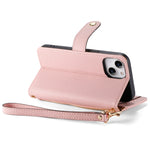 Bao da điện thoại dây kéo hình trái tim, dành cho iPhone 11, iPhone 11 Pro, iPhone X / XS, iPhone XR, iPhone XS Max, iPhone 7 Plus / 8 Plus, iPhone 6 Plus / 6s Plus, iPhone 6 / 6s