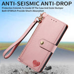 Bao da điện thoại dây đeo khóa kéo Love, dành cho iPhone 17e / 16e, iPhone 17 Pro Max, iPhone 17 Pro, iPhone 17, iPhone Air, iPhone 16 Pro Max, iPhone 16 Pro, iPhone 16 Plus