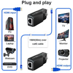 Bộ mở rộng HDMI 165ft âm thanh video 1080P qua cáp Ethernet Cat5 Cat6 truyền tín hiệu không mất, bộ chuyển đổi mở rộng HDMI khoảng cách dài