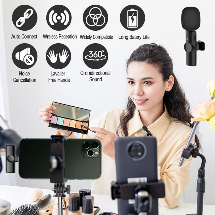 Micro Không Dây Lavalier Kẹp Áo cho Điện Thoại Android & Máy Tính với Bộ Thu USB-C / Type-C, Một Đơn, Một Đôi