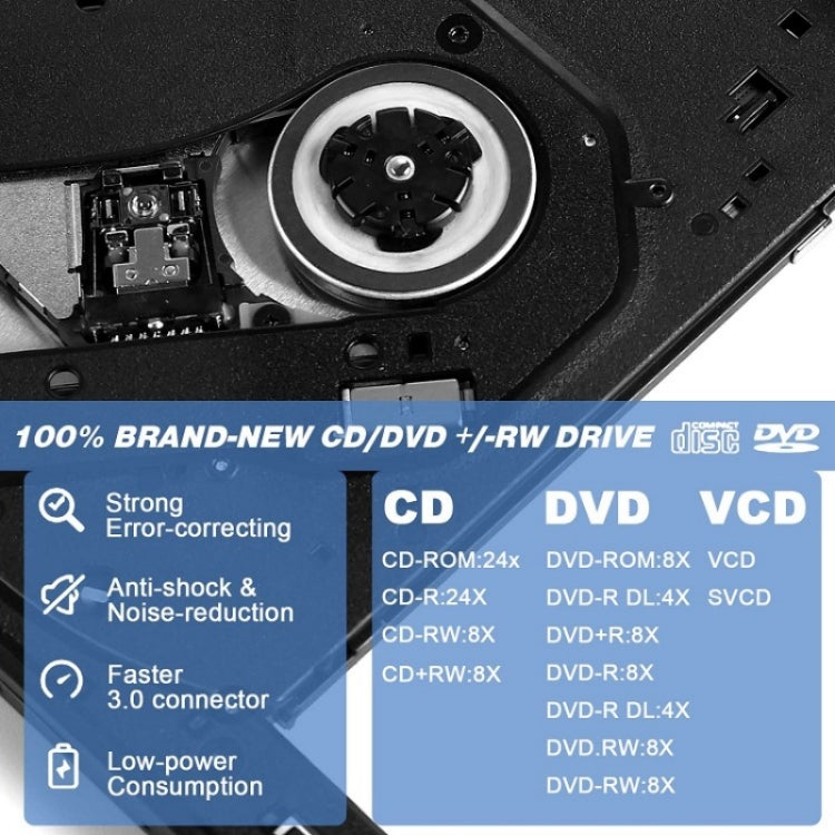 Đầu đọc CD di động USB 3.0 ngoài cho laptop và máy tính để bàn BT638, BT638