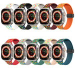 Dây đồng hồ silicone chấm cầu vồng khóa nam châm đen, cho Apple Watch 38mm