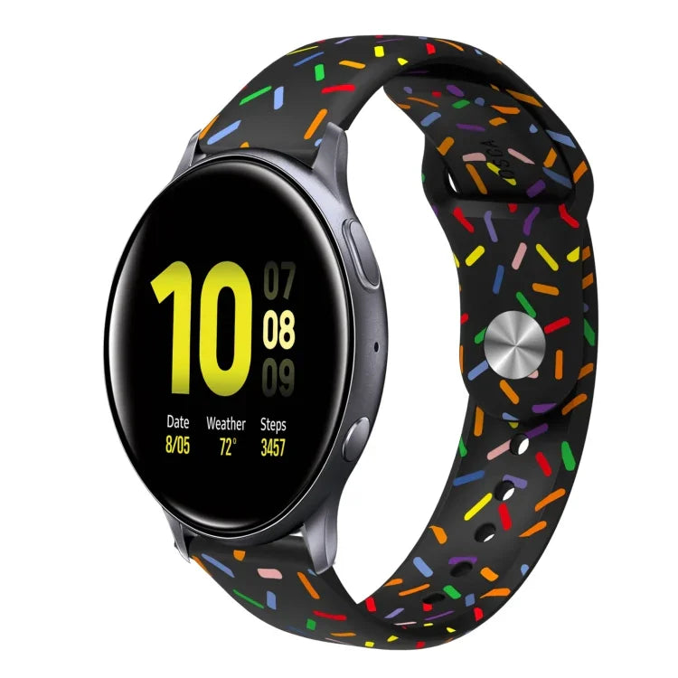 Dây đồng hồ silicone khóa cài chấm cầu vồng thể thao, Dành cho Samsung Galaxy Watch 4 40mm / 44mm, Dành cho Samsung Galaxy Watch 4 Classic 42mm / 46mm