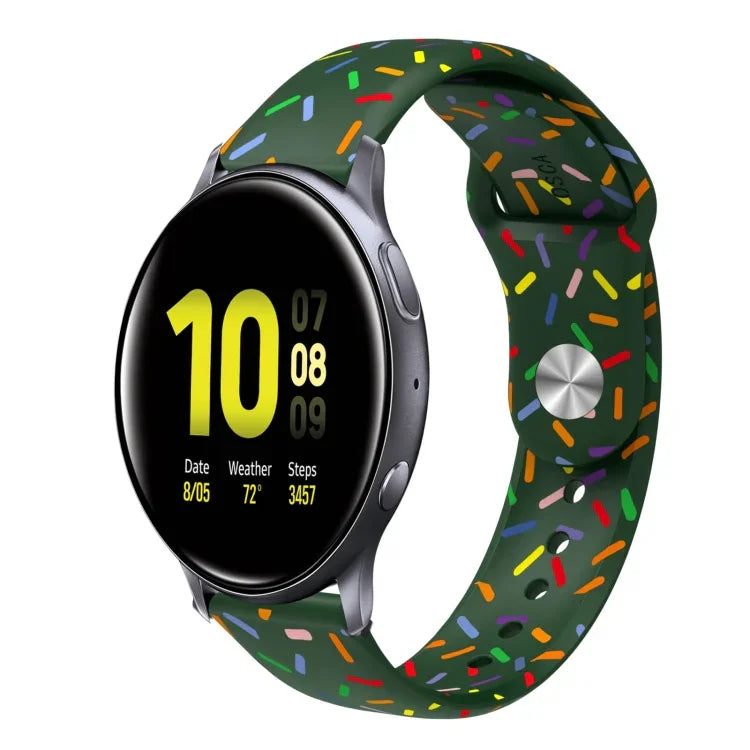 Dây đồng hồ silicone khóa cài chấm cầu vồng thể thao, Dành cho Samsung Galaxy Watch 4 40mm / 44mm, Dành cho Samsung Galaxy Watch 4 Classic 42mm / 46mm