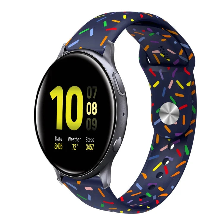 Dây đồng hồ silicone khóa cài chấm cầu vồng thể thao, Dành cho Samsung Galaxy Watch 4 40mm / 44mm, Dành cho Samsung Galaxy Watch 4 Classic 42mm / 46mm