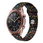 Dây đồng hồ silicone khóa cài chấm cầu vồng thể thao, Dành cho Samsung Galaxy Watch 4 40mm / 44mm, Dành cho Samsung Galaxy Watch 4 Classic 42mm / 46mm