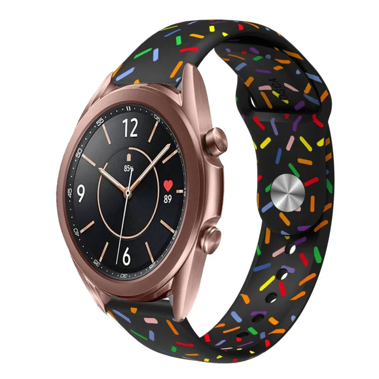 Dây đồng hồ silicone khóa cài chấm cầu vồng thể thao, Dành cho Samsung Galaxy Watch 4 40mm / 44mm, Dành cho Samsung Galaxy Watch 4 Classic 42mm / 46mm