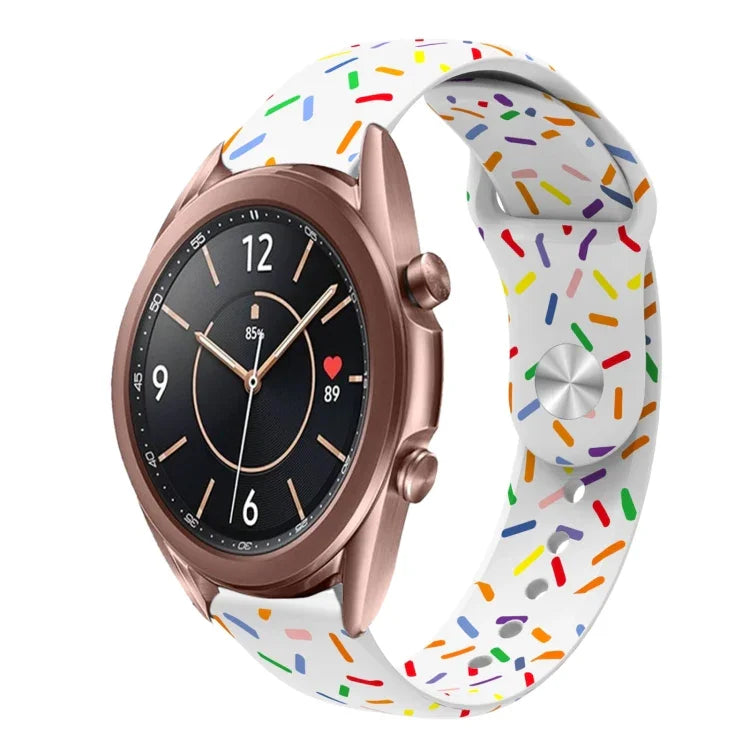 Dây đồng hồ silicone khóa cài chấm cầu vồng thể thao, Dành cho Samsung Galaxy Watch 4 40mm / 44mm, Dành cho Samsung Galaxy Watch 4 Classic 42mm / 46mm