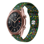 Dây đồng hồ silicone khóa cài chấm cầu vồng thể thao, Dành cho Samsung Galaxy Watch 4 40mm / 44mm, Dành cho Samsung Galaxy Watch 4 Classic 42mm / 46mm