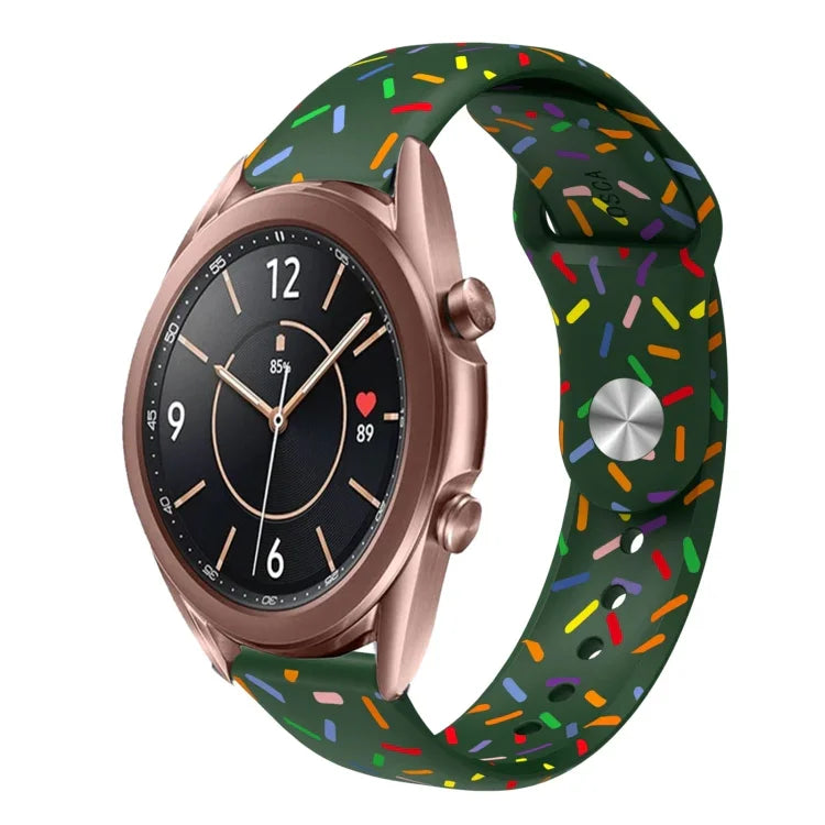 Dây đồng hồ silicone khóa cài chấm cầu vồng thể thao, Dành cho Samsung Galaxy Watch 4 40mm / 44mm, Dành cho Samsung Galaxy Watch 4 Classic 42mm / 46mm