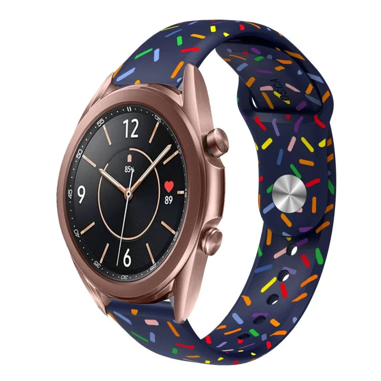 Dây đồng hồ silicone khóa cài chấm cầu vồng thể thao, Dành cho Samsung Galaxy Watch 4 40mm / 44mm, Dành cho Samsung Galaxy Watch 4 Classic 42mm / 46mm