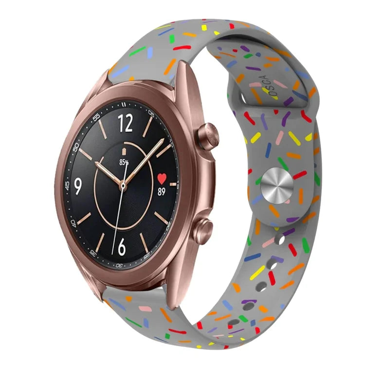 Dây đồng hồ silicone khóa cài chấm cầu vồng thể thao, Dành cho Samsung Galaxy Watch 4 40mm / 44mm, Dành cho Samsung Galaxy Watch 4 Classic 42mm / 46mm