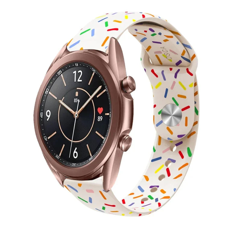 Dây đồng hồ silicone khóa cài chấm cầu vồng thể thao, Dành cho Samsung Galaxy Watch 4 40mm / 44mm, Dành cho Samsung Galaxy Watch 4 Classic 42mm / 46mm