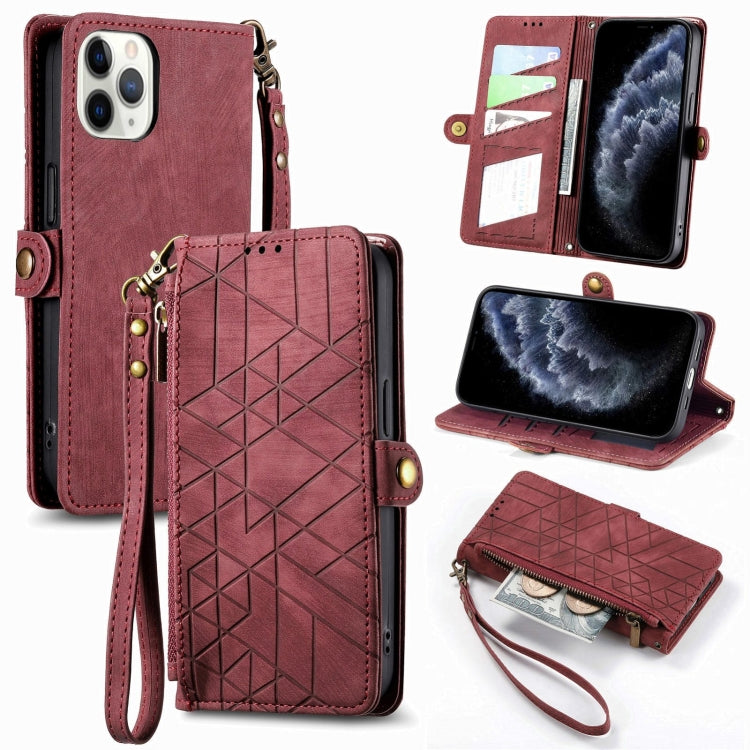 Ốp điện thoại da có khóa bên hình học và dây kéo, dành cho iPhone 11, dành cho iPhone 11 Pro, dành cho iPhone X / XS, dành cho iPhone XR, dành cho iPhone XS Max, dành cho iPhone 7 Plus / 8 Plus, dành cho iPhone 6 Plus / 6s Plus, dành cho iPhone 6 / 6s